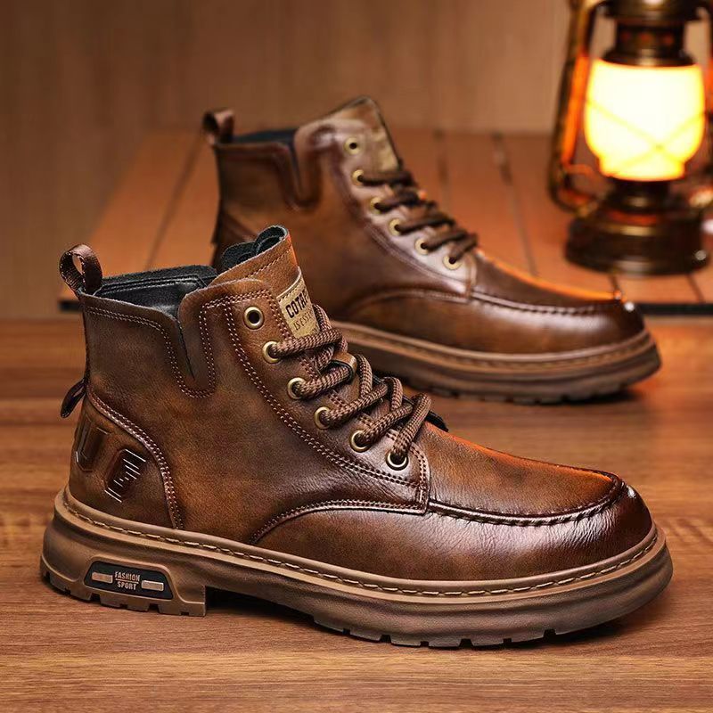 Men's Arch Support Genuine Leather Work Boots
