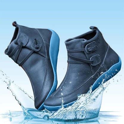 Women Snow Ankle Boots Waterproof Leather Orthopedic Shoes