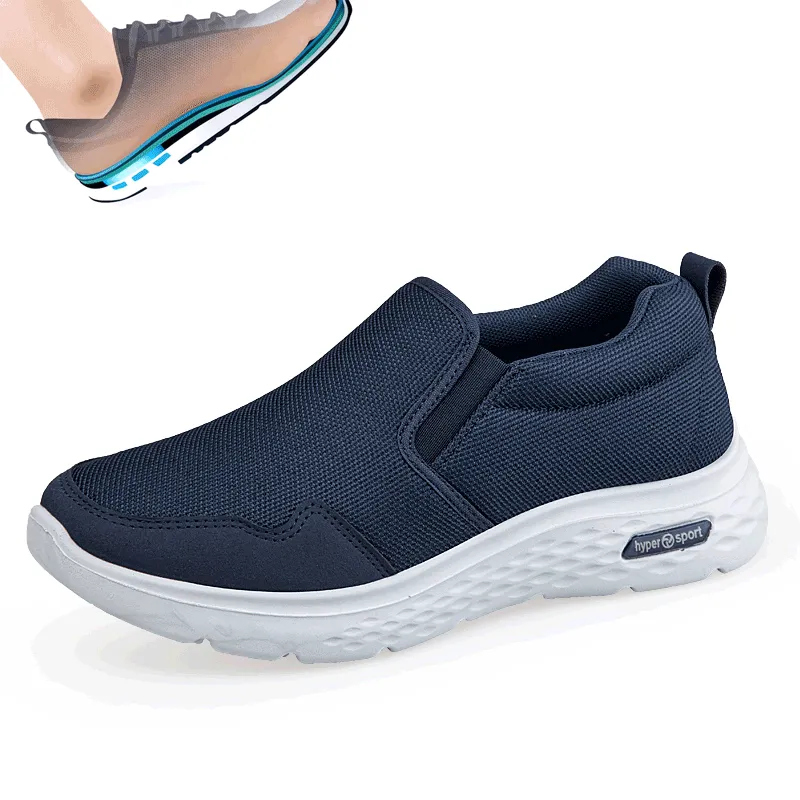 Men's Slip-On Sports Loafers - Breathable Mesh, Goga Max Cushioning