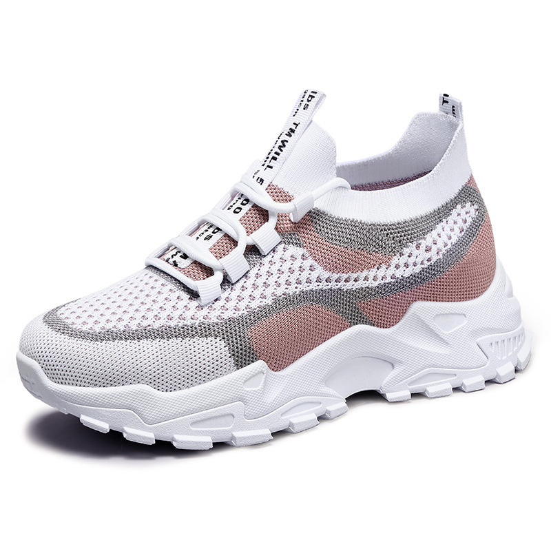 🔥Last Day Promotion 70% OFF🔥Women's Colorblock Knitted Sneakers, Stylish Breathable Low Top Running Trainers, Comfy Outdoor Sports Shoes