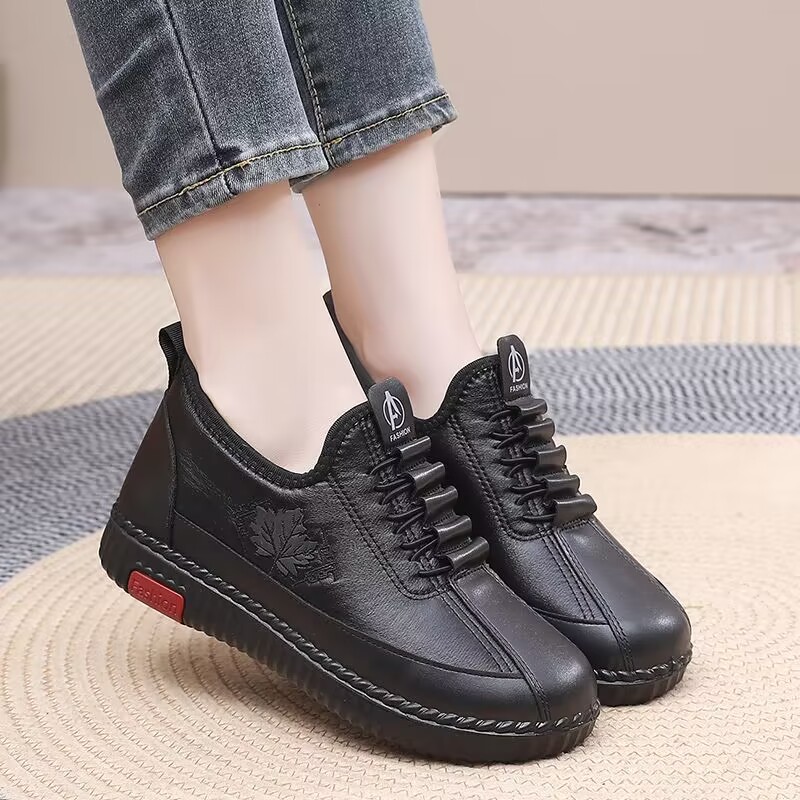 Women's Comfortable & Casual Shoes - Flat Embroidered Soft Sole Platform Walking Shoes - Stylish Slip On Daily Footwear - For Women - Suitable for Everyday Wear, Shopping, Travel - Perfect Gift for Fashionable Women