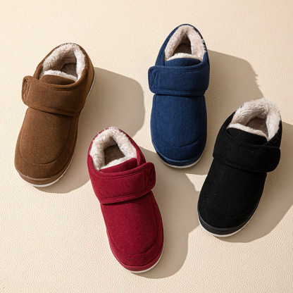 Men's padded and thickened non-slip warm home shoes