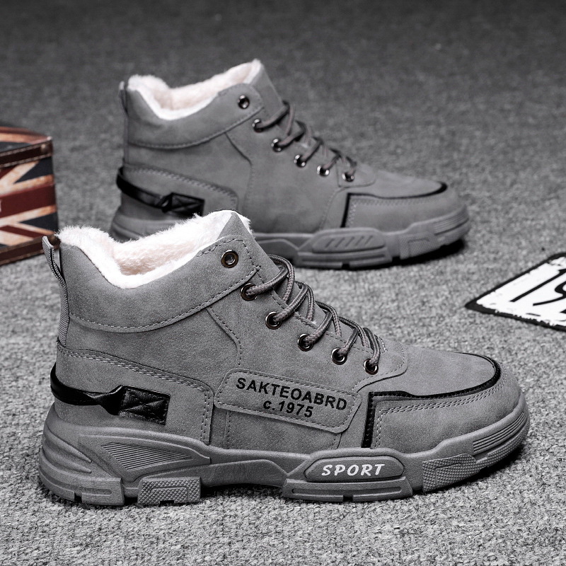 Mens Snow Boots Waterproof Winter Boots for Men Fur Lined Warm Ankle Boots