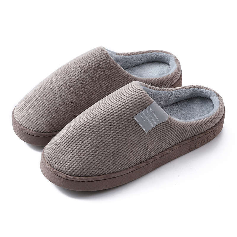 Men's Soft-Sole Cozy House Slippers, Lightweight Breathable Anti-Slip Fuzz Lined Slip-on Shoes for Indoor, Autumn & Winter