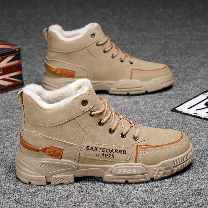 Mens Snow Boots Waterproof Winter Boots for Men Fur Lined Warm Ankle Boots