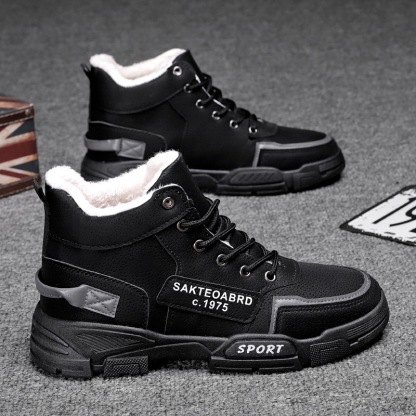 Mens Snow Boots Waterproof Winter Boots for Men Fur Lined Warm Ankle Boots