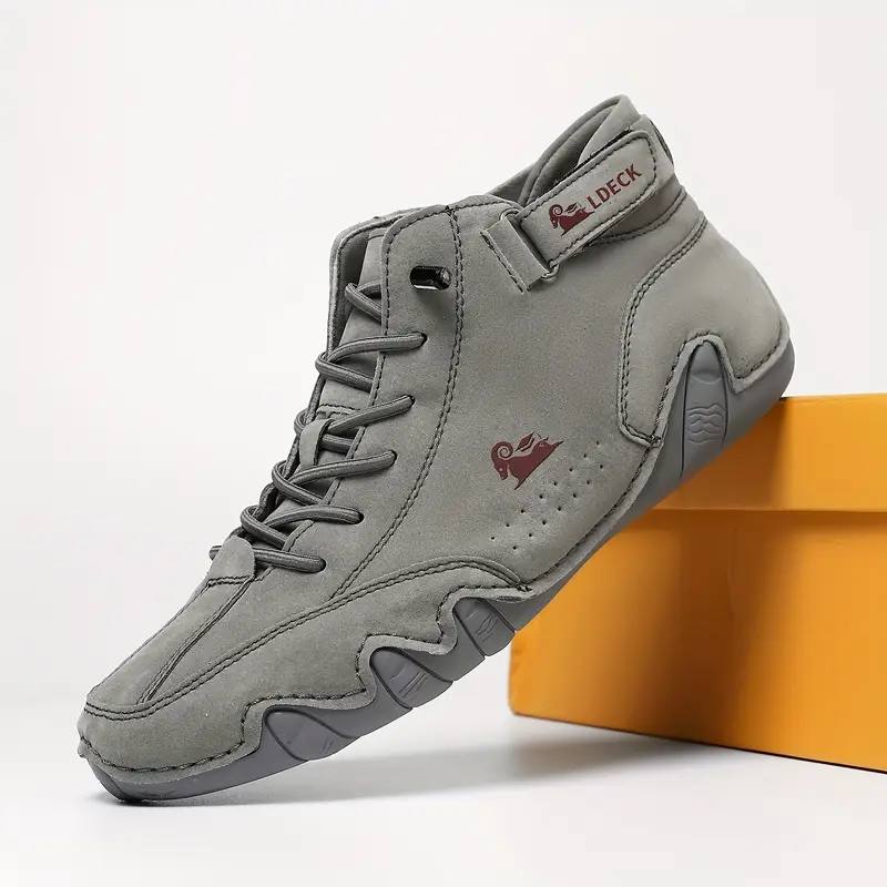 Women's Fashion Solid Color Hiking Boots, Soft Non-slip Breathable Outdoor Shoes