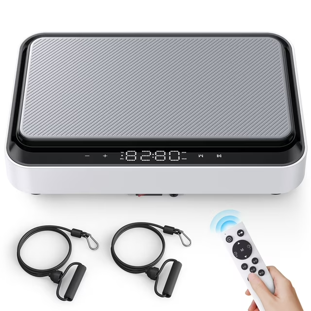 UTRYUP Vibration Plate Exercise Machine with Remote Control & Resistance Bands for Home Workout