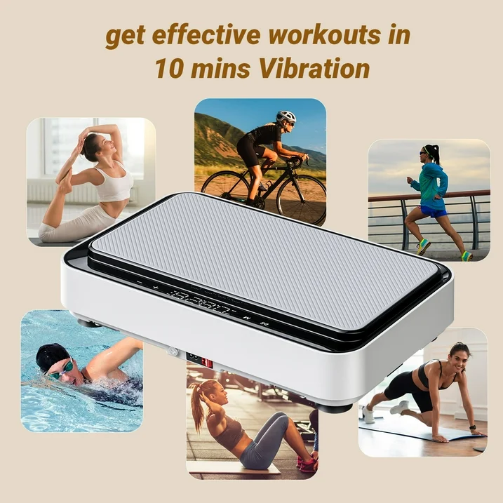 UTRYUP Vibration Plate Exercise Machine with Remote Control & Resistance Bands for Home Workout