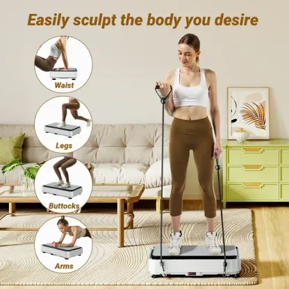 UTRYUP Vibration Plate Exercise Machine with Remote Control & Resistance Bands for Home Workout