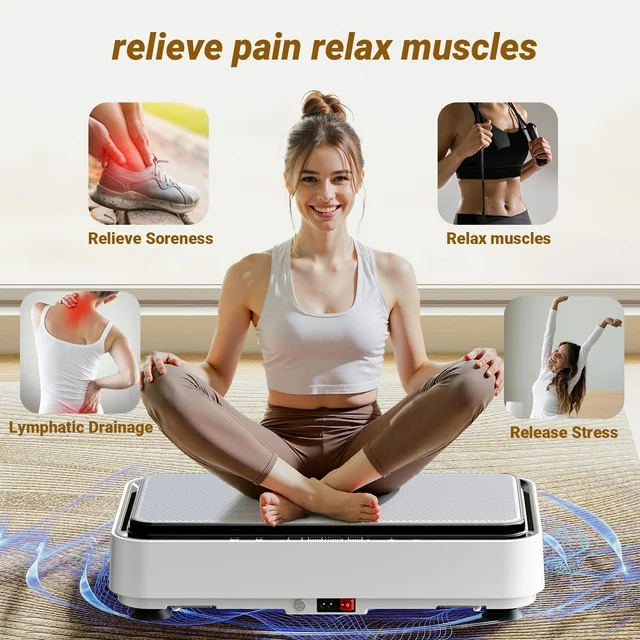 UTRYUP Vibration Plate Exercise Machine with Remote Control & Resistance Bands for Home Workout