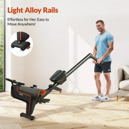 UTRYUP Magnetic Rowing Machines for Home, 16 Levels of Quiet Resistance Foldable Compact Rowing Machine 350 LB Weight Capacity with Bluetooth, App Supported, Tablet Holder