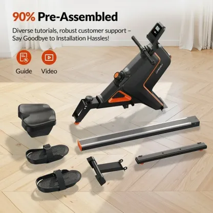 UTRYUP Magnetic Rowing Machines for Home, 16 Levels of Quiet Resistance Foldable Compact Rowing Machine 350 LB Weight Capacity with Bluetooth, App Supported, Tablet Holder