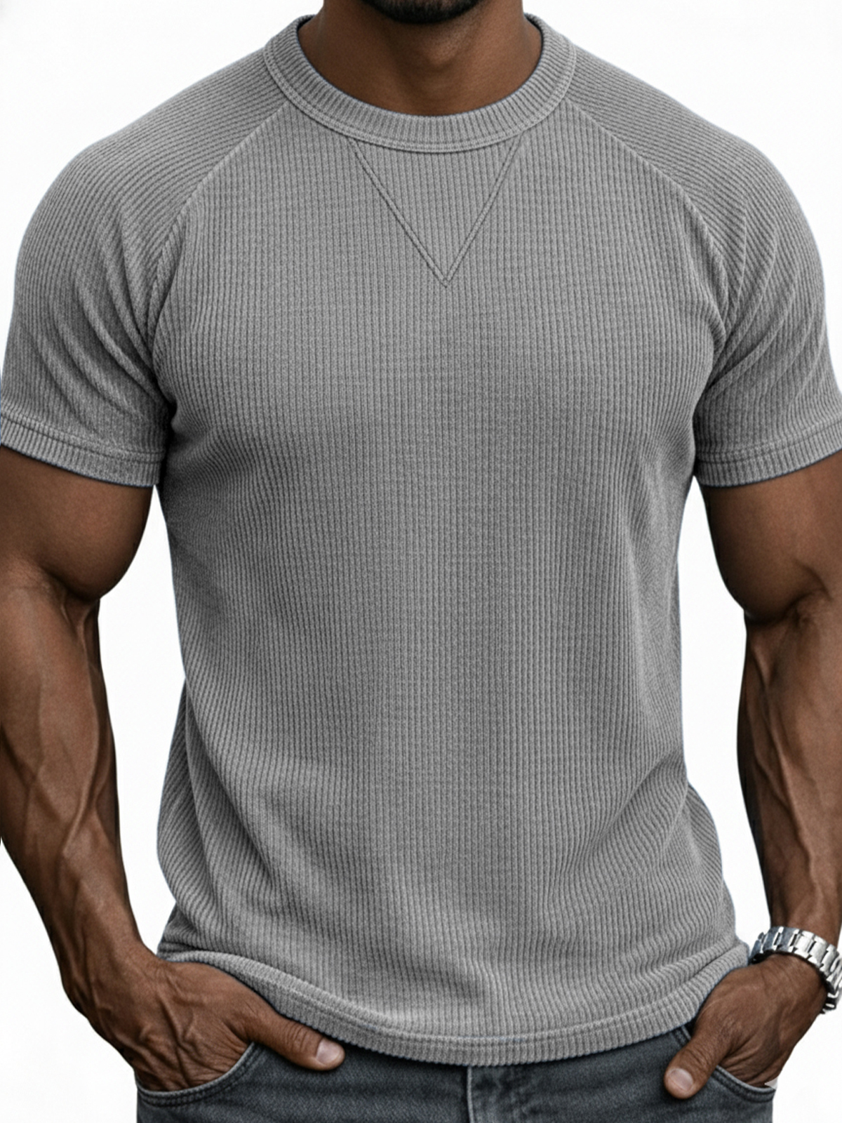 Corduroy Ribbed Patchwork Pullover Top