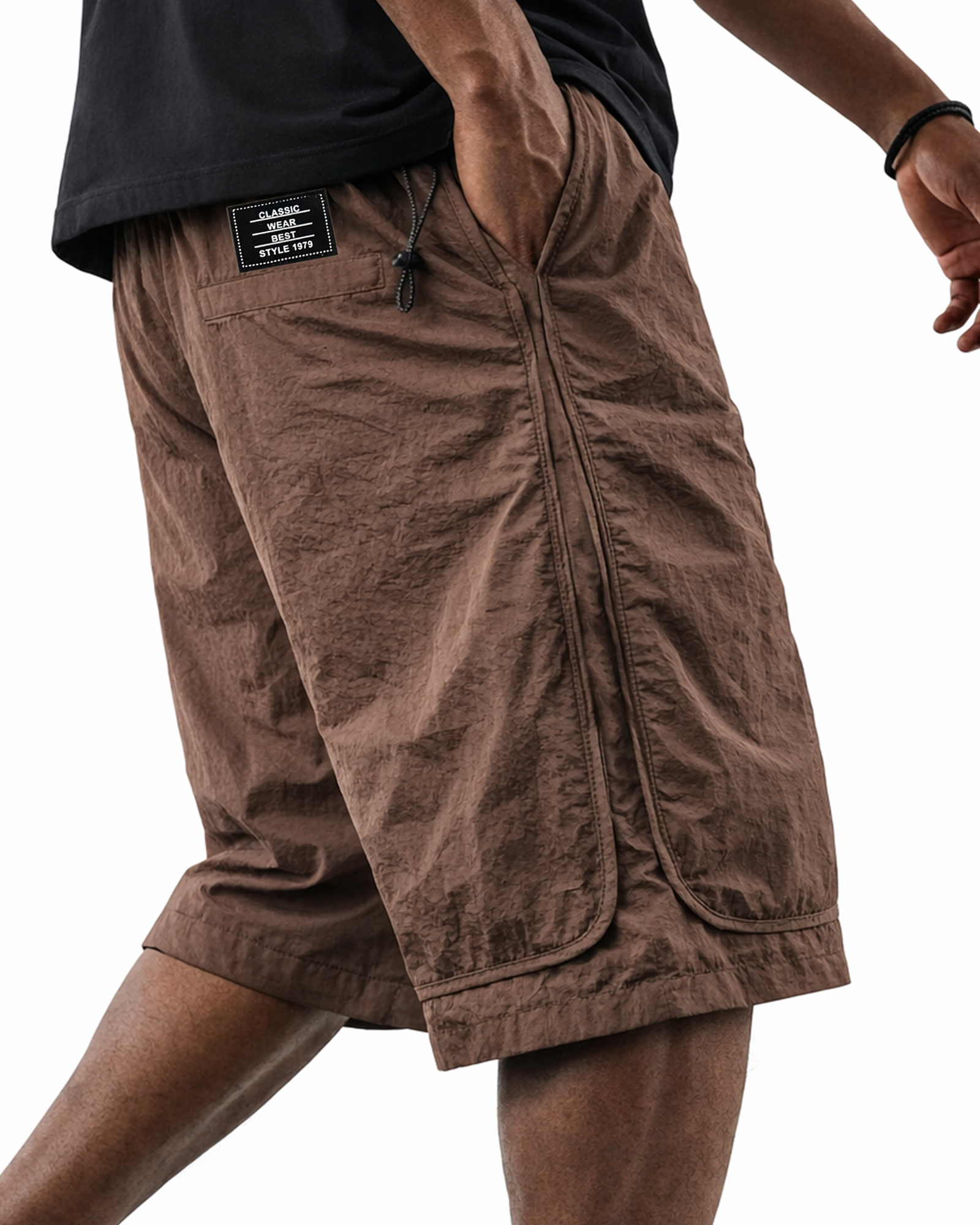 Outdoor Lightweight Quick-drying Multi-pocket Embroidered Label Shorts