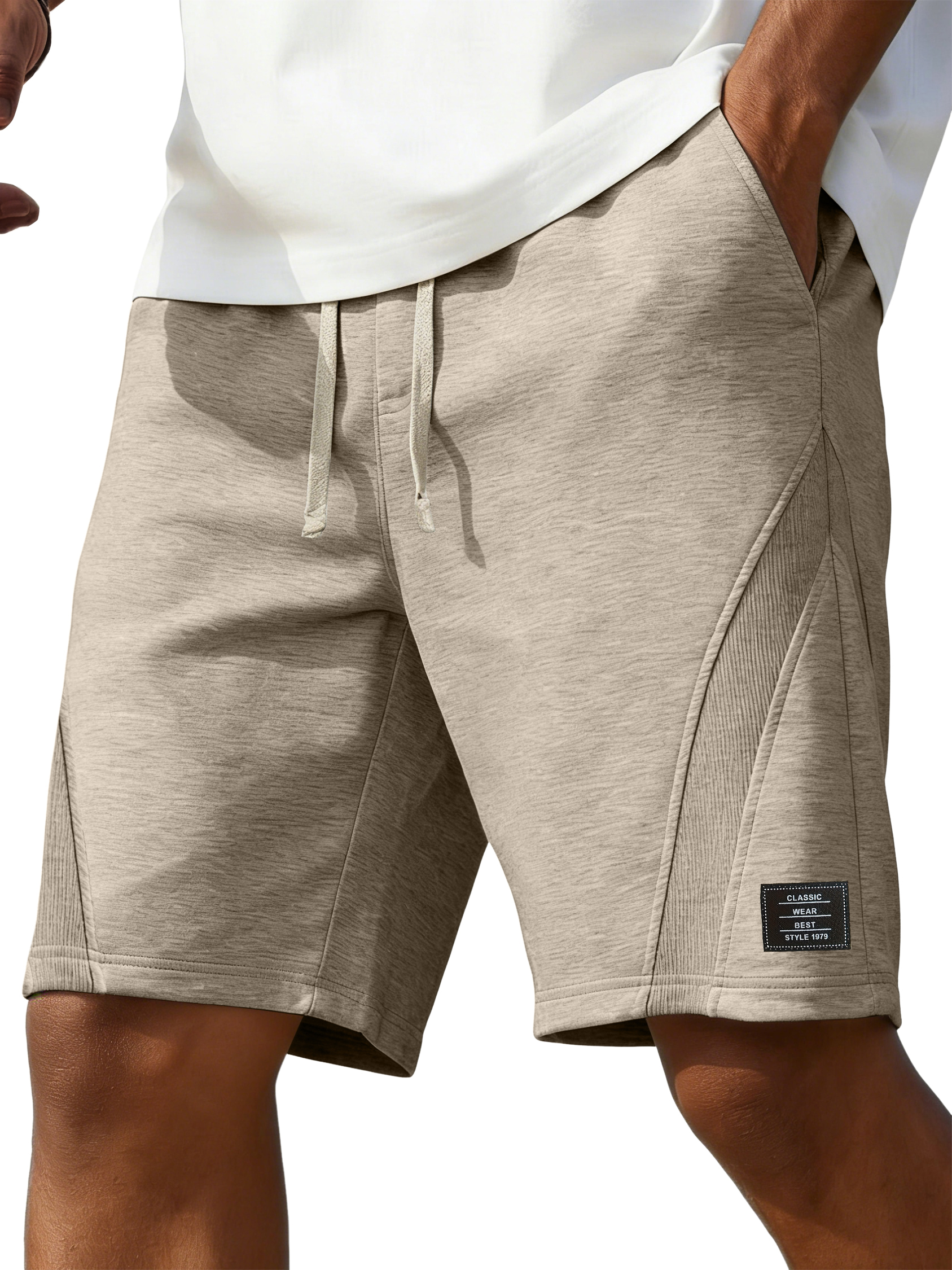 Herren Freizeit Deconstructed Bestickte Logo Mehrfach-Taschen Shorts