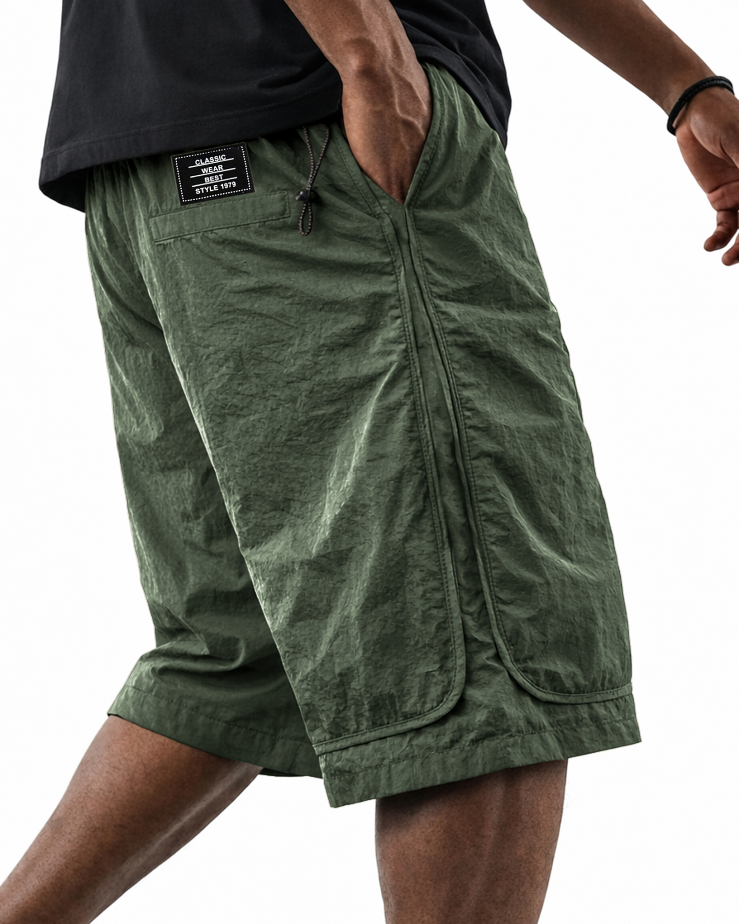 Outdoor Lightweight Quick-drying Multi-pocket Embroidered Label Shorts