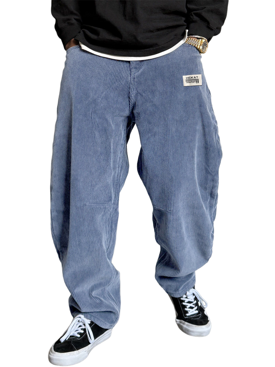 Men's Casual Simple Vintage Corduroy Multi Pocket Trousers