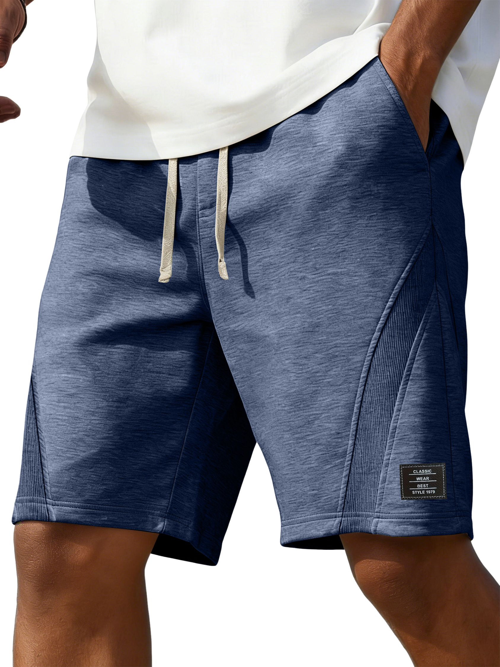 Herren Freizeit Deconstructed Bestickte Logo Mehrfach-Taschen Shorts