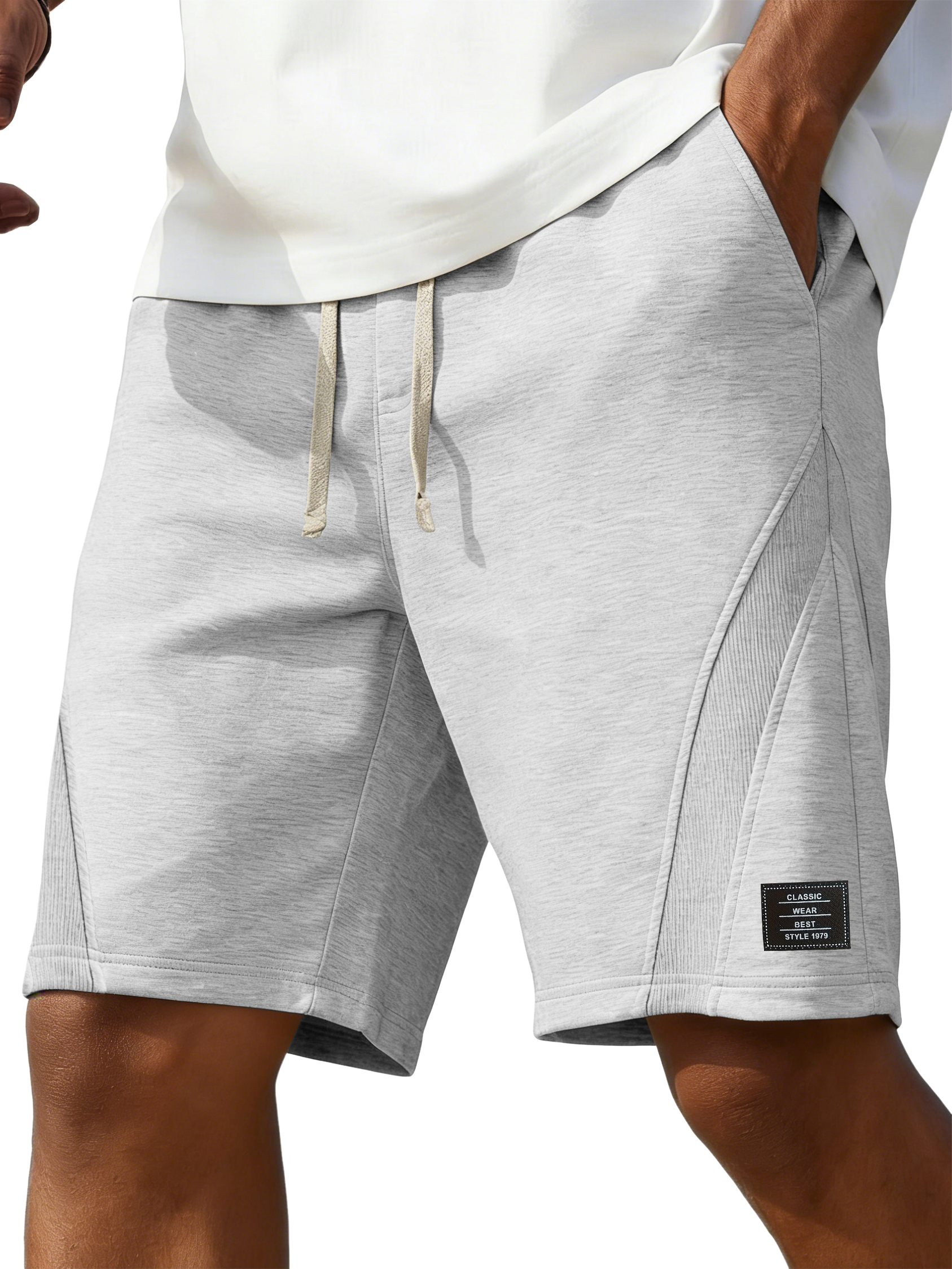 Herren Freizeit Deconstructed Bestickte Logo Mehrfach-Taschen Shorts