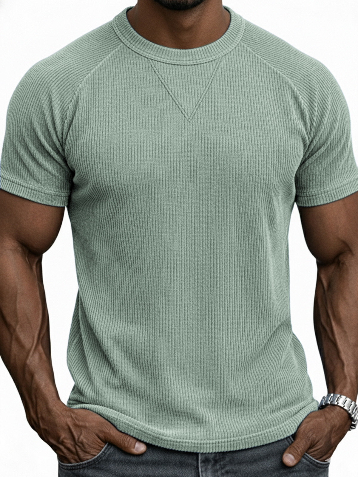 Corduroy Ribbed Patchwork Pullover Top