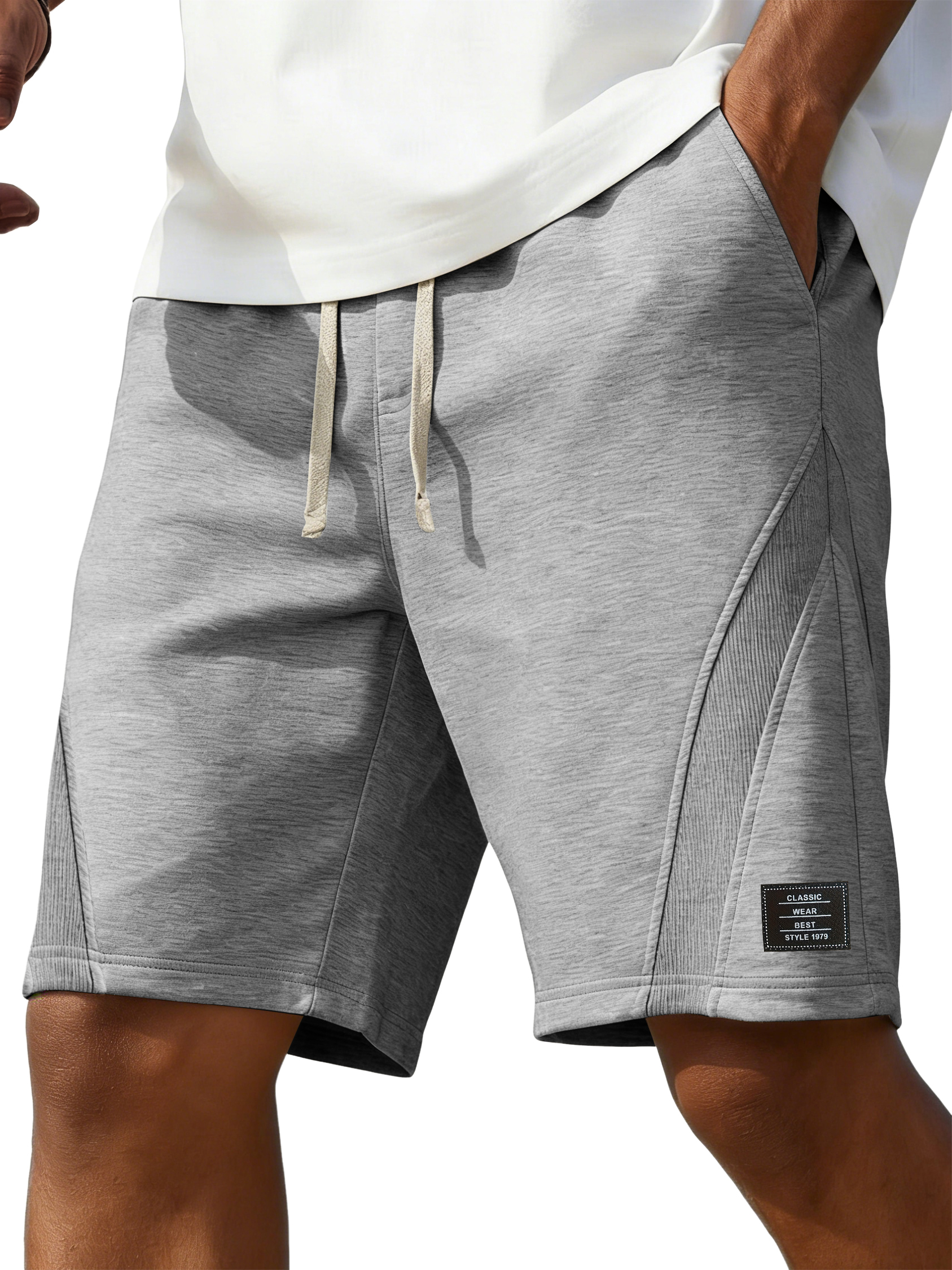 Herren Freizeit Deconstructed Bestickte Logo Mehrfach-Taschen Shorts