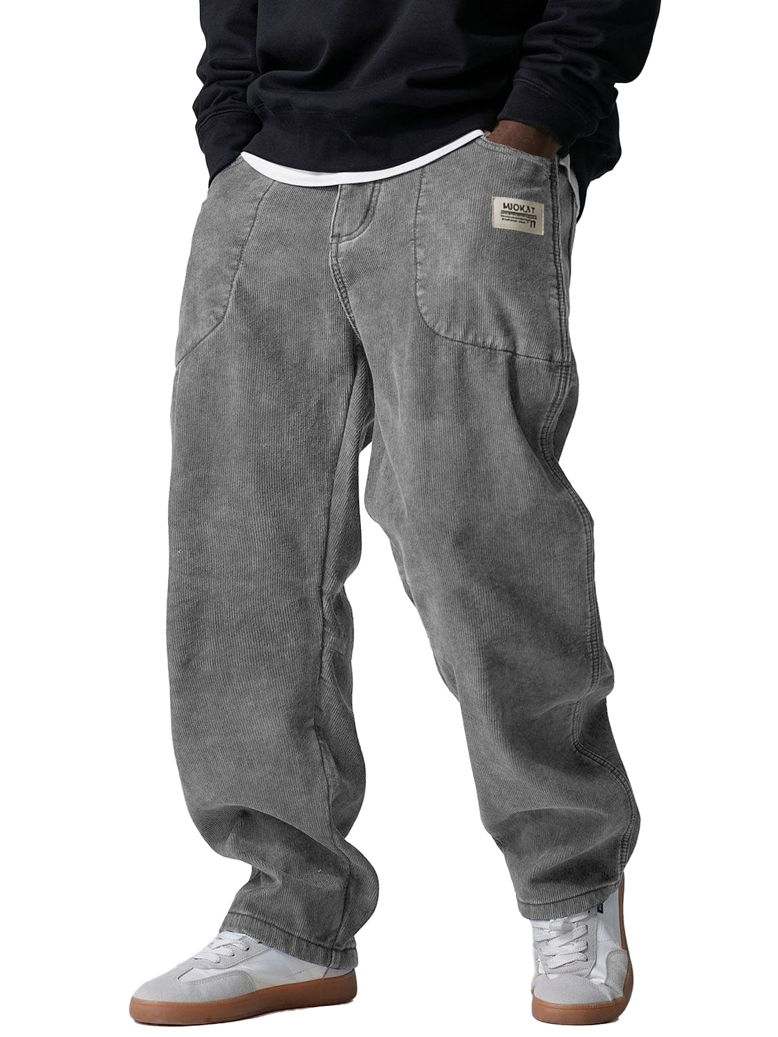 Men's Retro Simple Multi Pocket Workwear Corduroy Pants