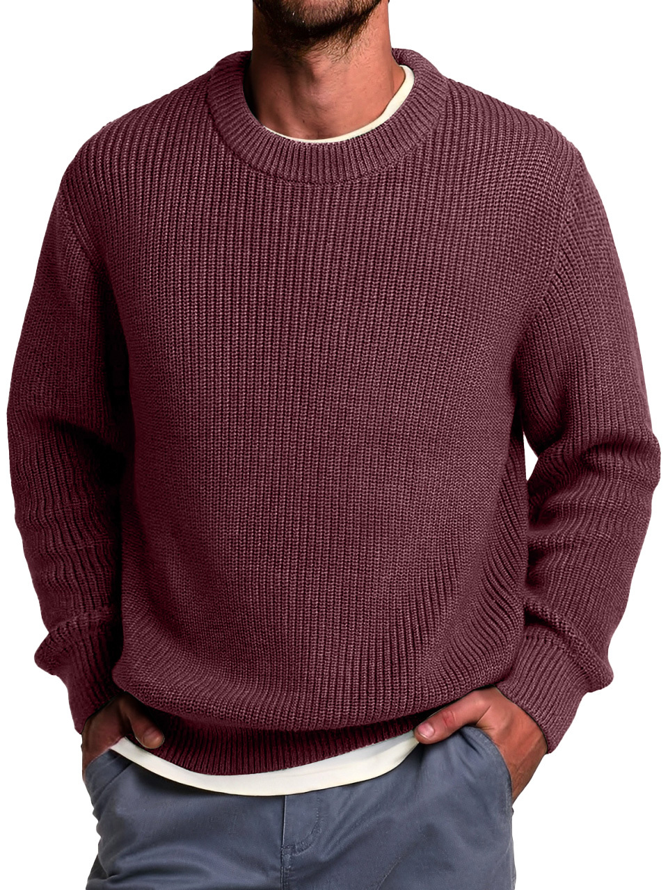 Simple And Fashionable Round Neck Casual And Comfortable Sweater