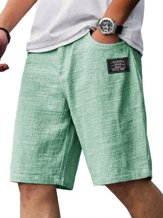 Men's Fashionable Casual Linen-Faux Loose Shorts