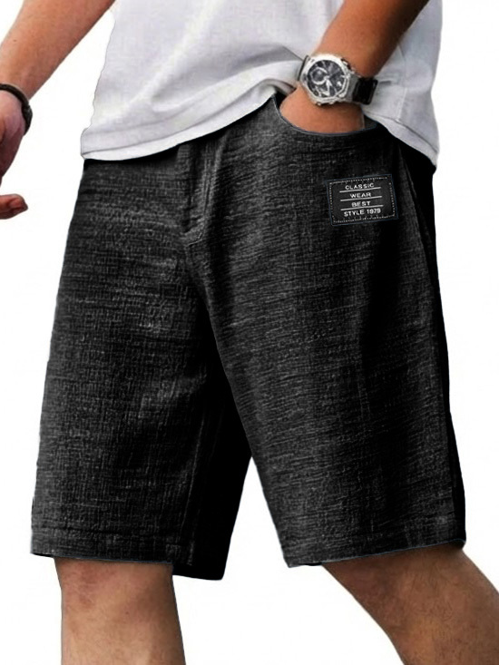 Men's Fashionable Casual Linen-Faux Loose Shorts