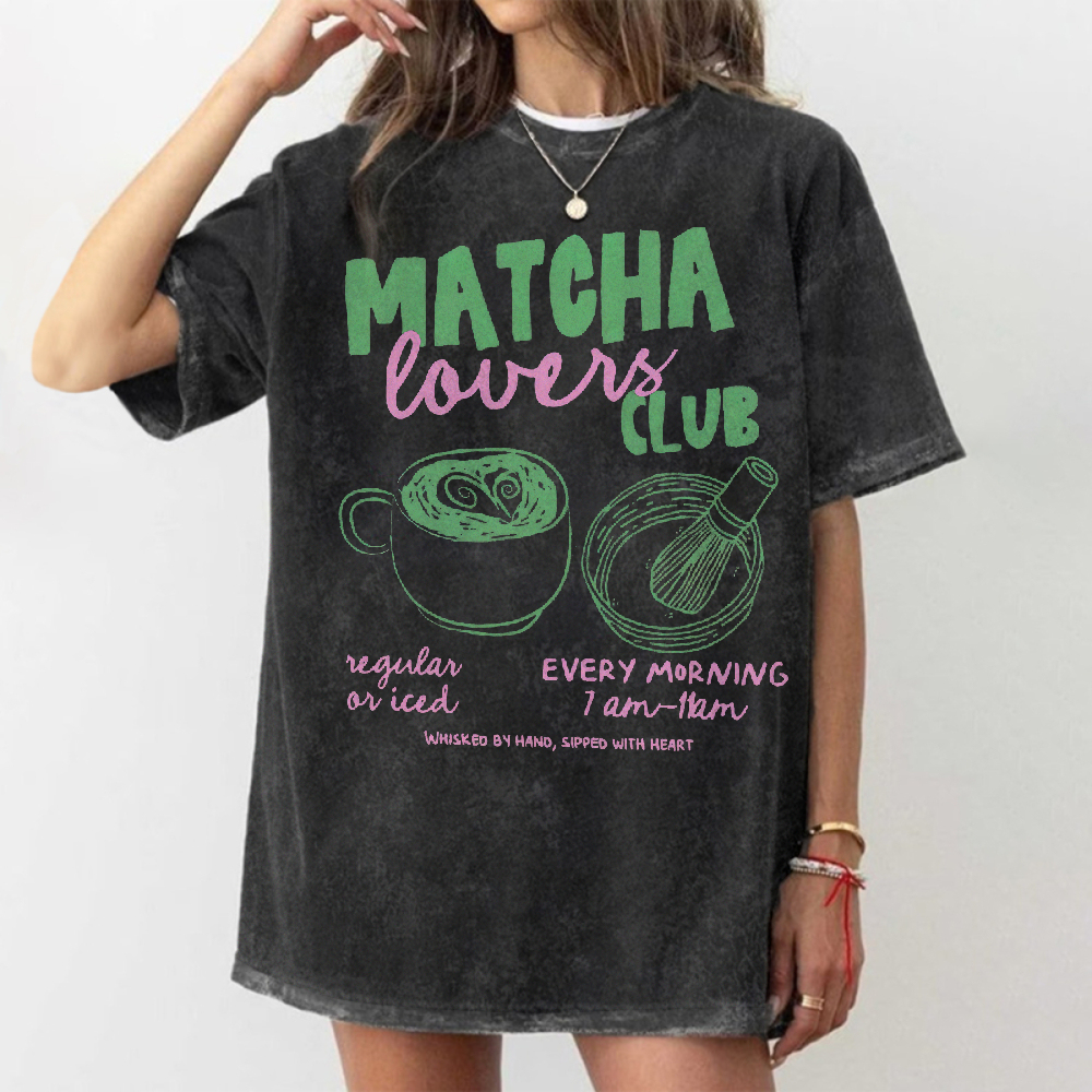 Matcha Lovers Club Washed T-Shirt 