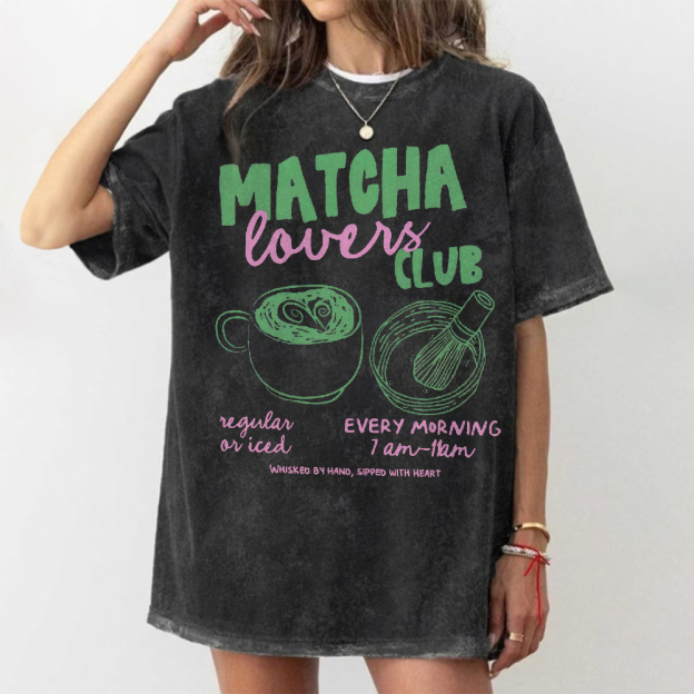 Matcha Lovers Club Washed T-Shirt 