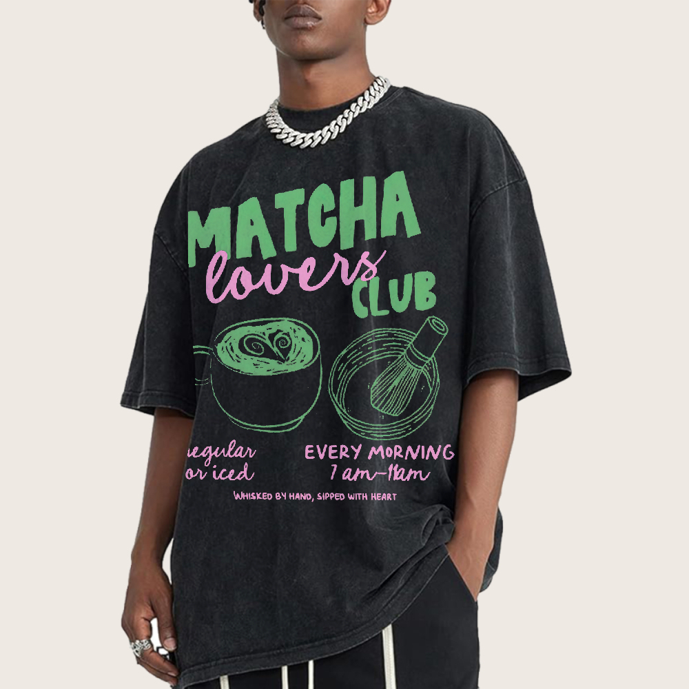 Matcha Lovers Club Washed T-Shirt 