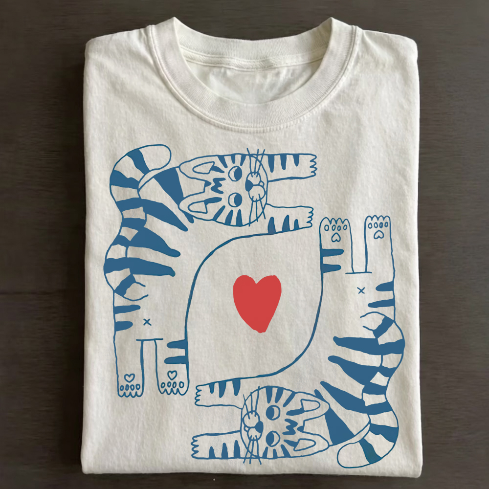 Cat Lover Cotton T-Shirt 