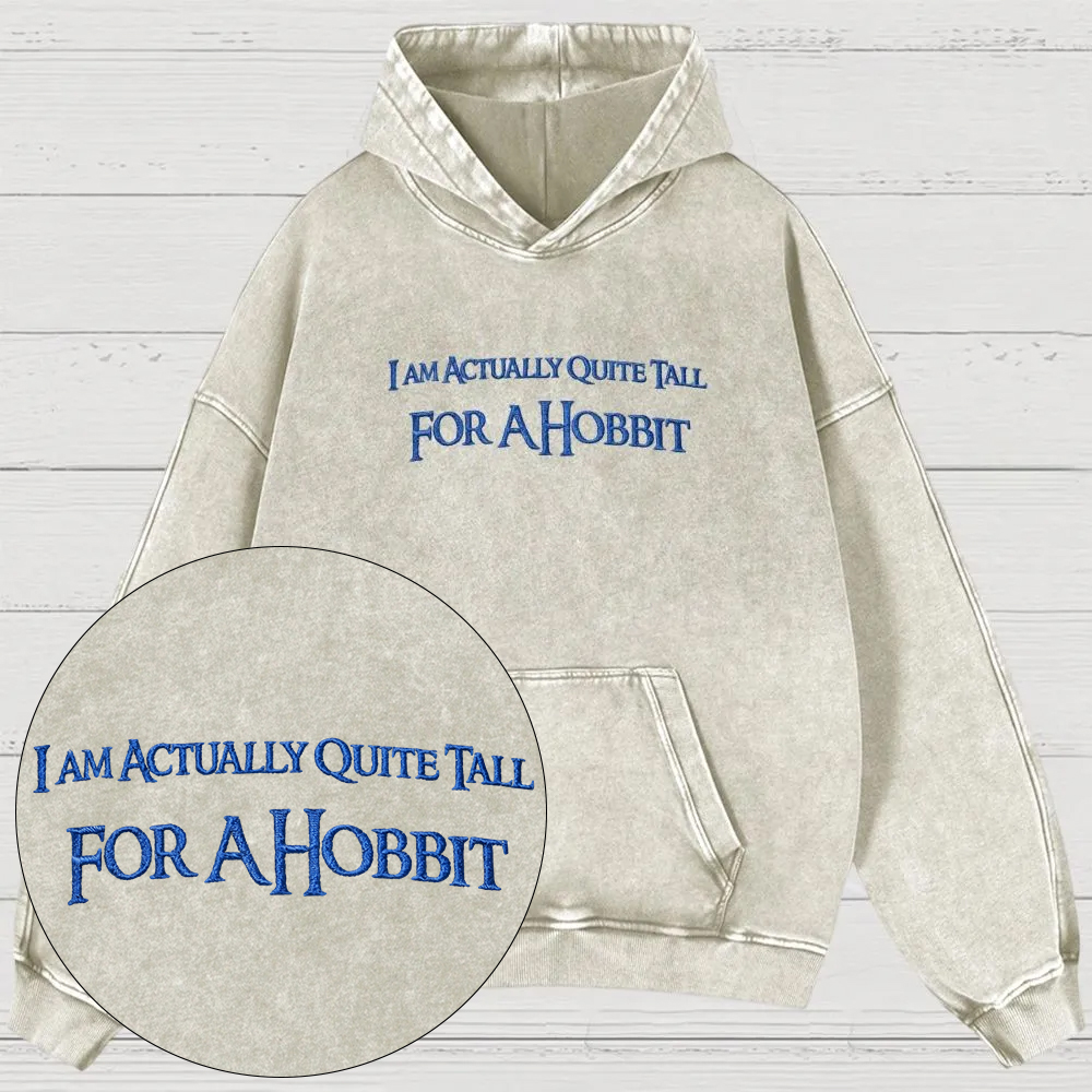 Embroidered-Adventurer Quote Washed Hoodies 