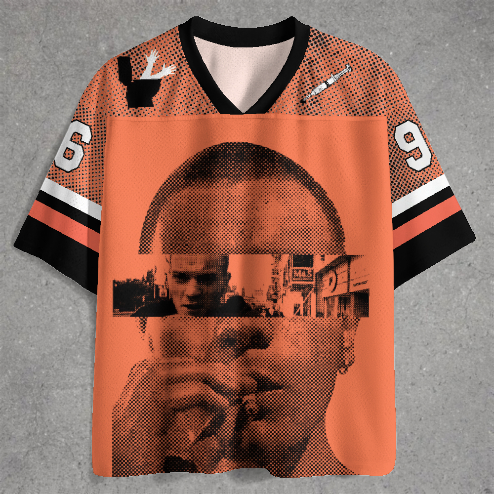 Retro Halftone Urban Graphic Jersey Shirts