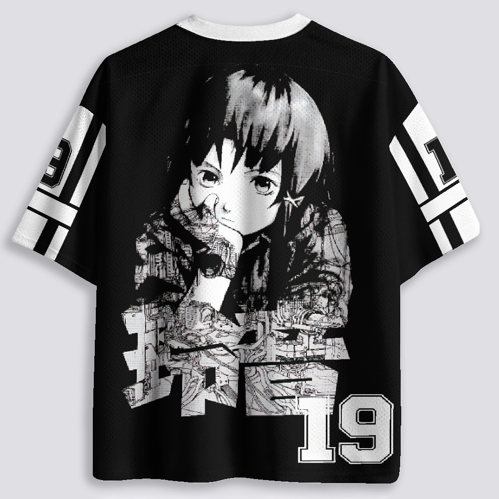 Serial Experiments Lain Anime Graphic Breathable Mesh Jersey