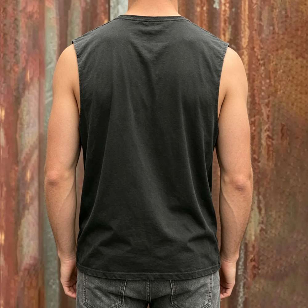 Solid Color Retro Washed Tank Top 