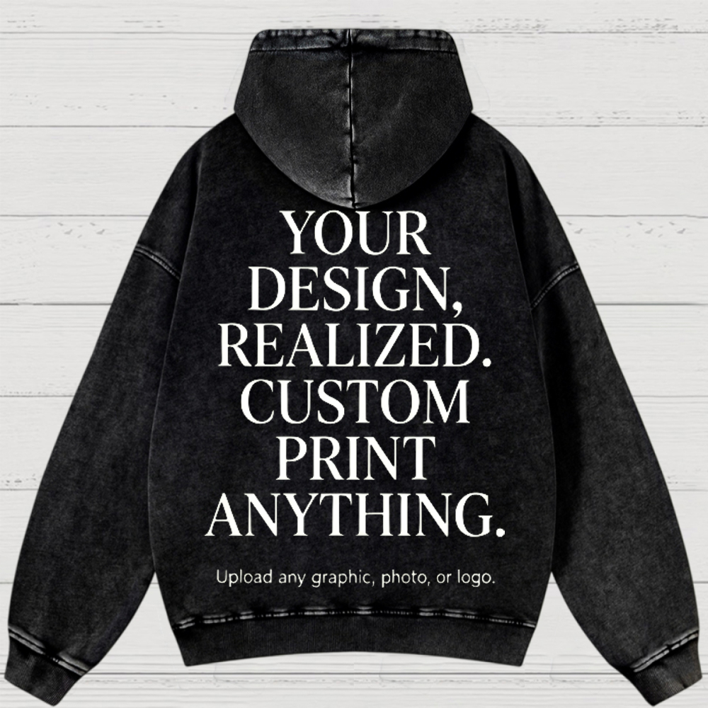 Custom Print Washed Hoodies