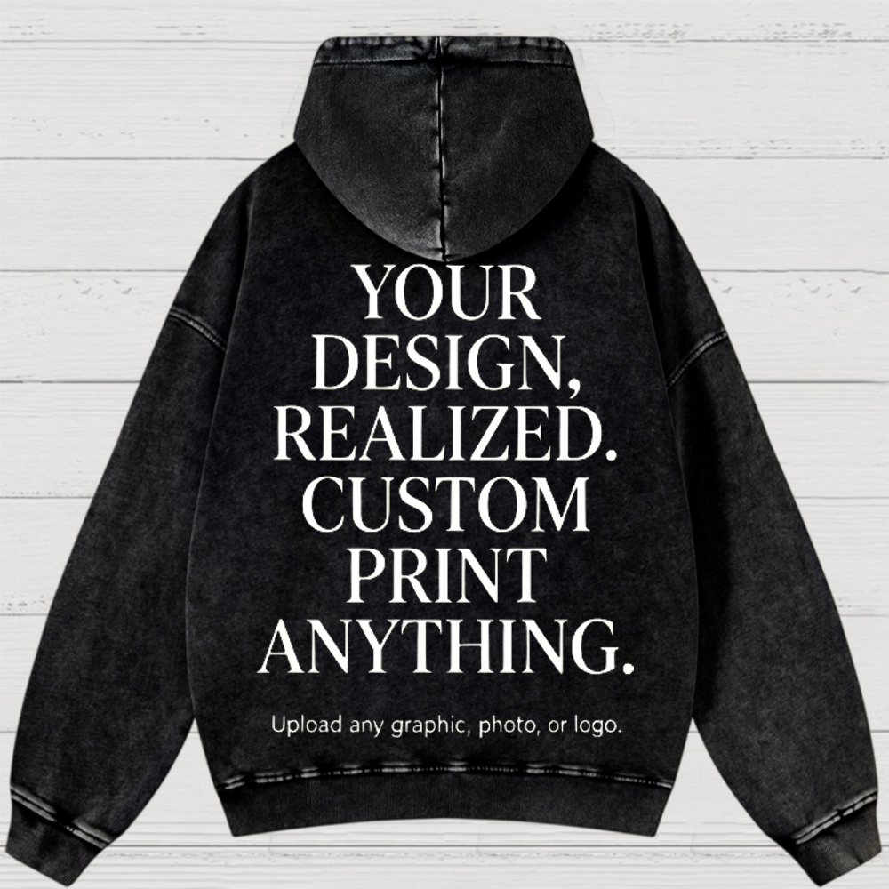 Custom Print Washed Hoodies