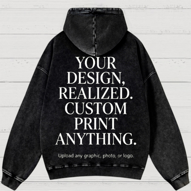 Custom Print Washed Hoodies