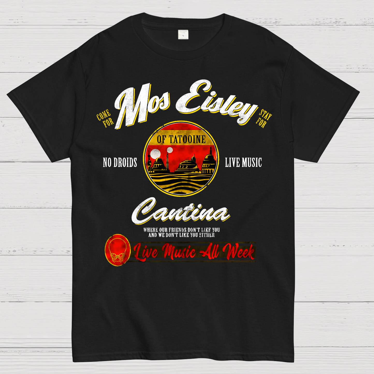 Mos Eisley Cantina Tatooine Graphic Star Battles Print T-Shirt