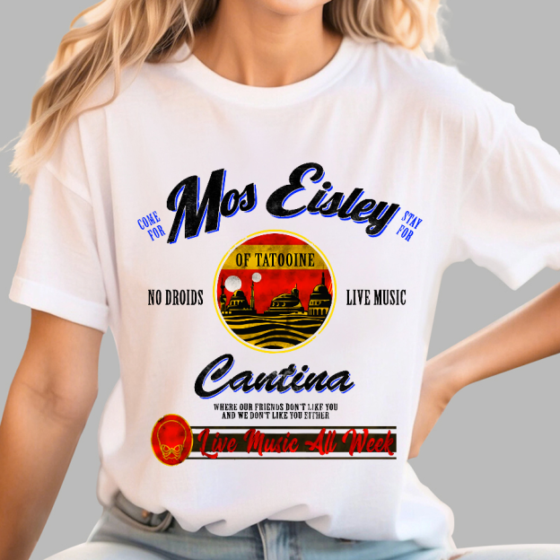 Mos Eisley Cantina Tatooine Graphic Star Battles Print T-Shirt