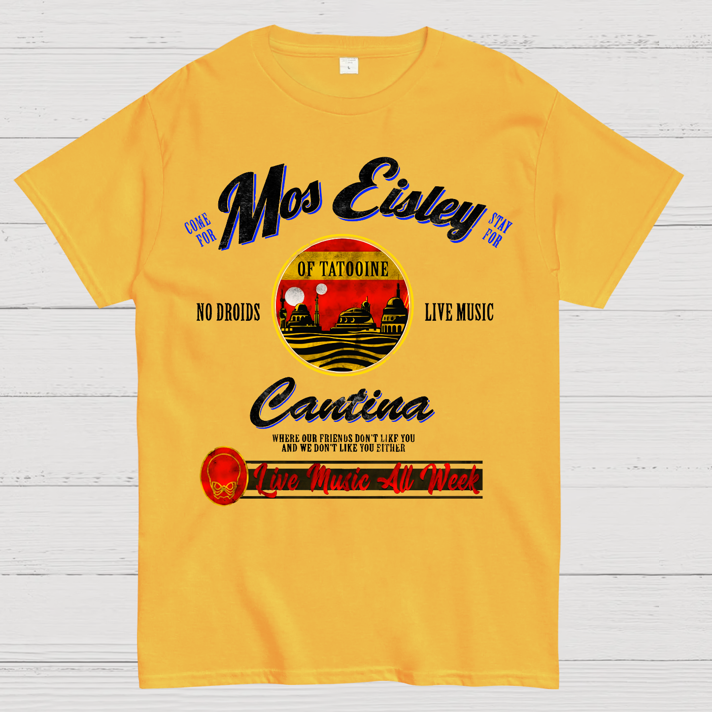 Mos Eisley Cantina Tatooine Graphic Star Battles Print T-Shirt