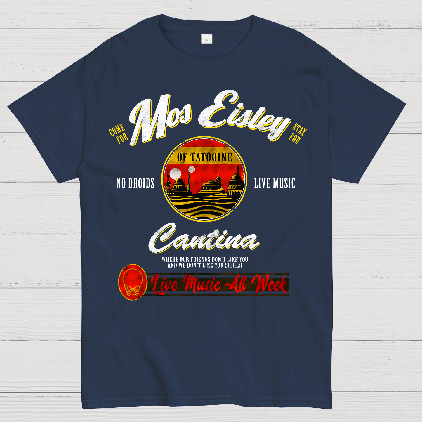 Mos Eisley Cantina Tatooine Graphic Star Battles Print T-Shirt