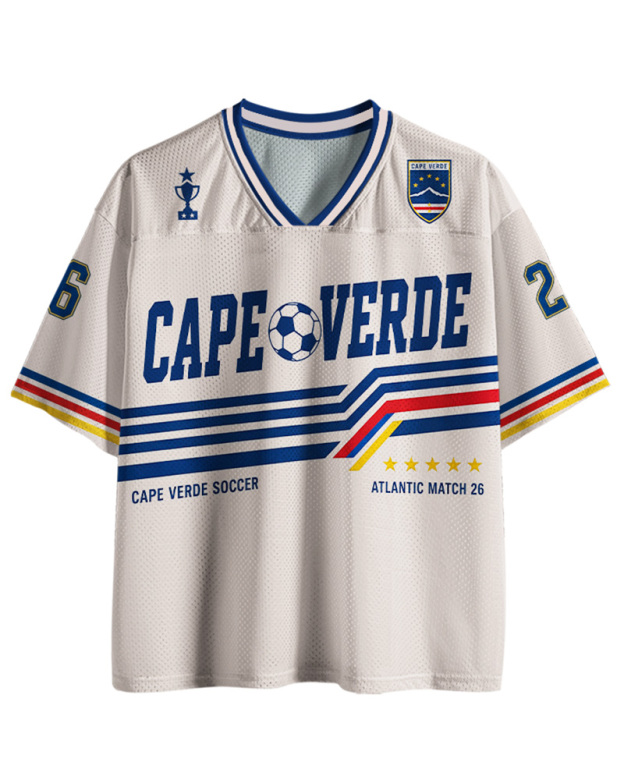 Vintage Cape Verde Soccer Mesh Jersey
