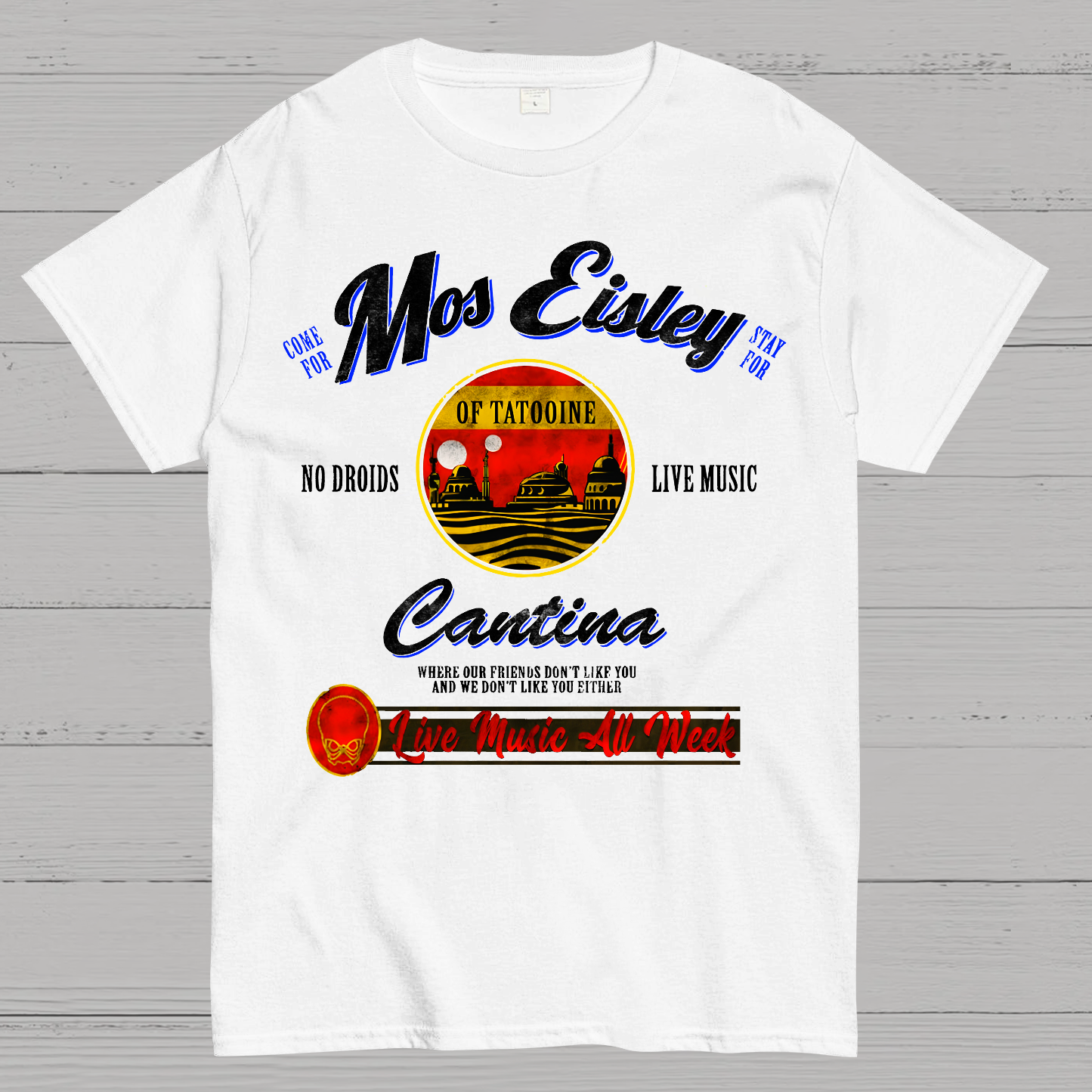 Mos Eisley Cantina Tatooine Graphic Star Battles Print T-Shirt