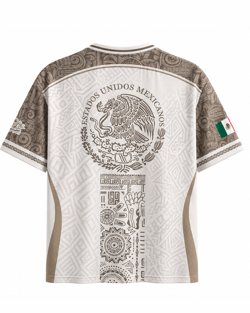  Mexican Aztec Partern Mesh Jersey