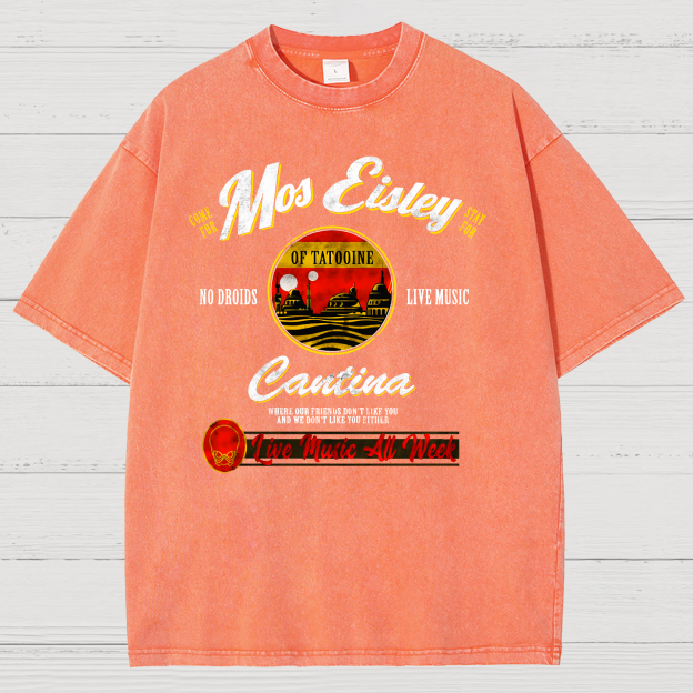 Mos Eisley Cantina Tatooine Graphic Print Vintage Distressed T-shirt