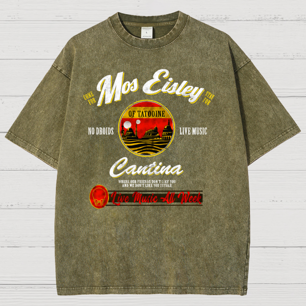 Mos Eisley Cantina Tatooine Graphic Print Vintage Distressed T-shirt